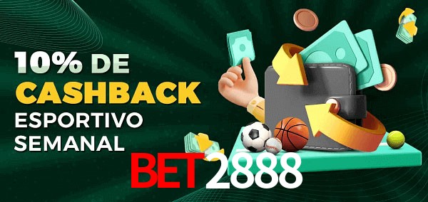 10% de bônus de cashback na bet2888
